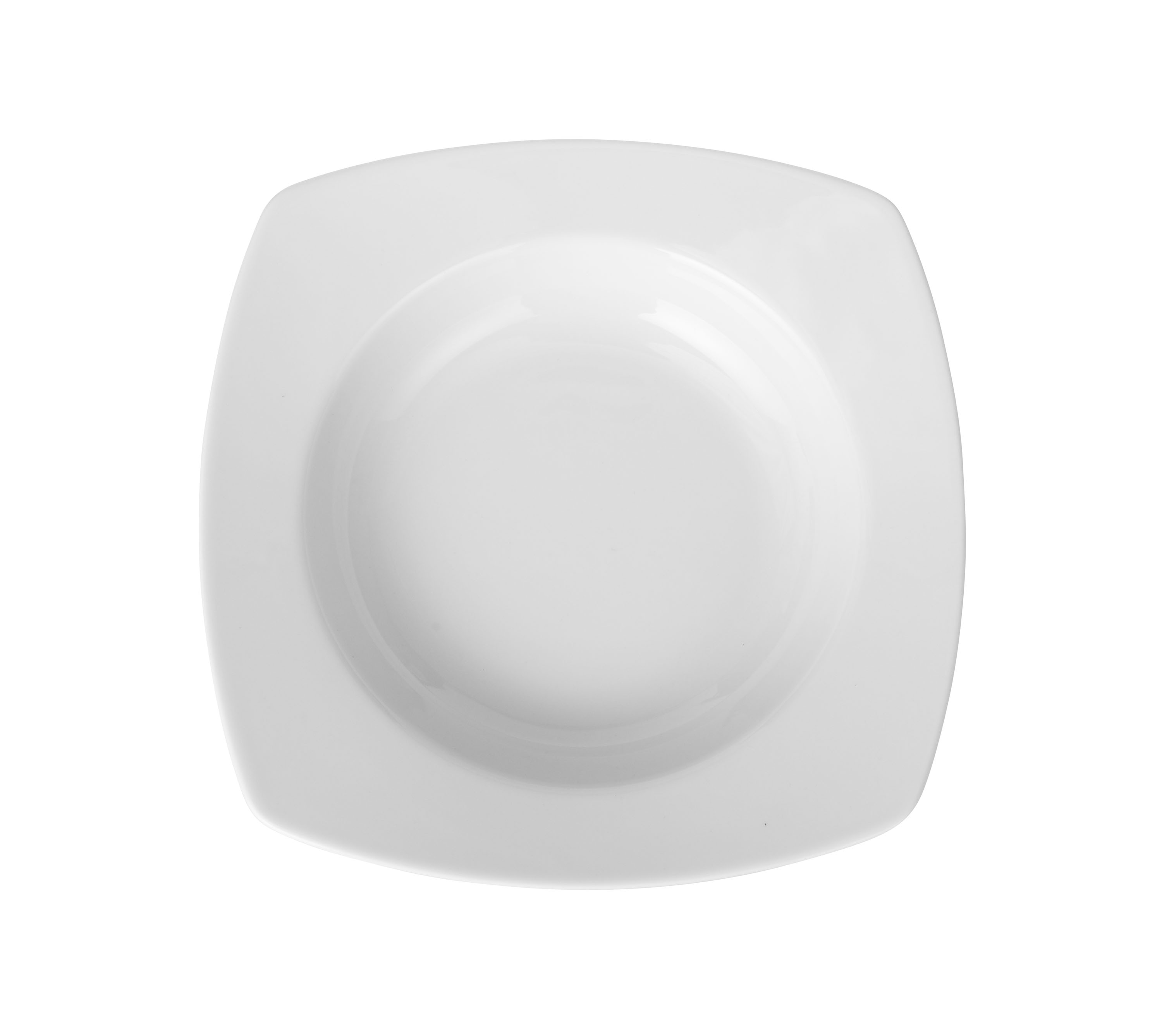 Teller tief quadratisch 22 x 22 cm Form Sarina - uni weiß Sonderangebot / Restposten / Aktionsartikel!