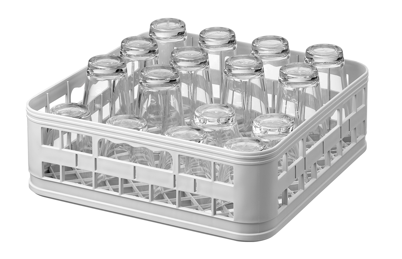 Bartscher Gläserkorb, 350x350x110 | Innenhöhe:103 mm | Maße: 35 x 35 x 11,0 cm. Gewicht: 0,8 kg