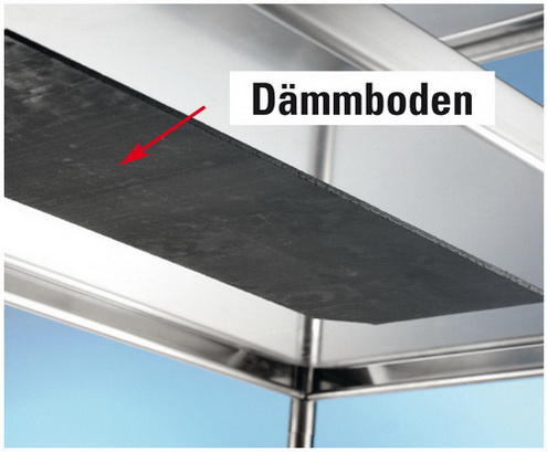 Transportwagen RATIONAL von Blanco / B.PRO, Modell SW 8 x 5-3, mit 3 Böden, Edelstahl, Böden fest verschweisst