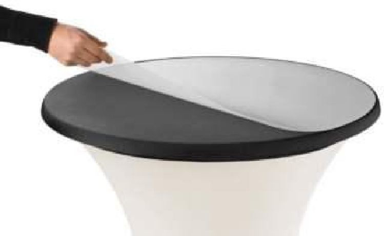 Schutzplatte für Stehtische mit 80 cm Durchmesser PVC transparent.