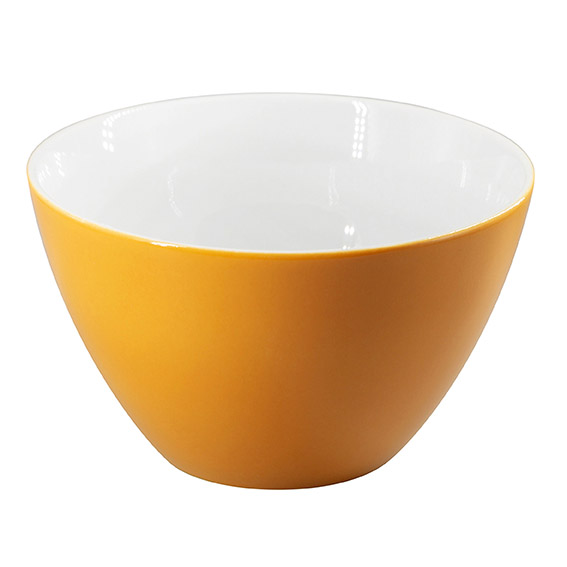 Schüssel 21 cm - Form: Table Selection - Dekor, 66275 curry - aus Porzellan. Hersteller:, Eschenbach. "Made in Germany".