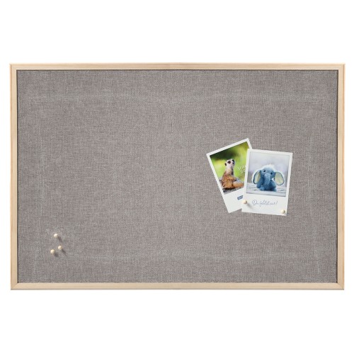 Pinboard, Leinen/Holz.