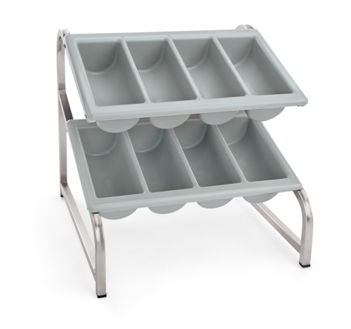 GN Buffetgestell. Chromnickelstahl. zweireihig, passend für Besteckkästen 1518 004. Maße: