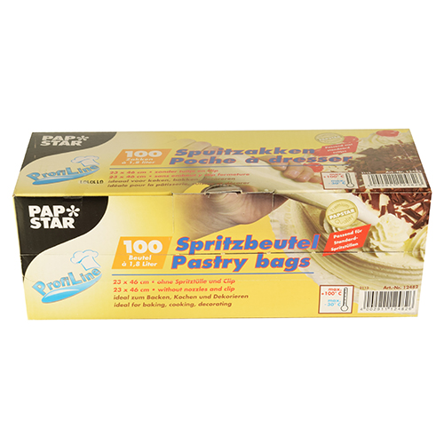 100 Spritzbeutel 1,8 l 46 cm x 23 cm transparent von Starpak