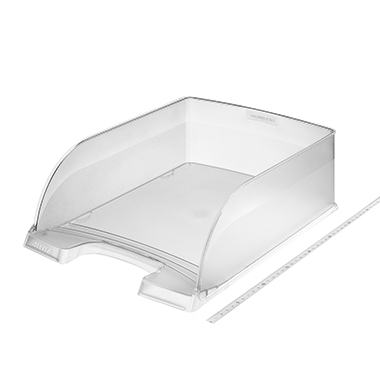 Leitz Briefablage Jumbo Plus DIN A4 Polystyrol Farbe: frost