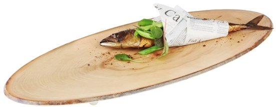 Tablett -TIMBER- 65 x 26 cm, H: 3 cm Melamin, Holzoptik: Fichte spülmaschinengeeignet stapelbar nicht mikrowellengeeignet