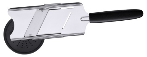 Trüffelhobel mit schwarzem glasfaserverstärktem Polyamid-Griff, Rahmen aus hochglänzendem Edelstahl 18/10, Klinge aus