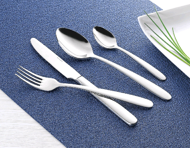 Steakmesser TICINO, Edelstahl 18/10, poliert, Stahlheft mit nahtlos angeschweißter Klinge aus Edelstahl, Länge: 22,3 cm.