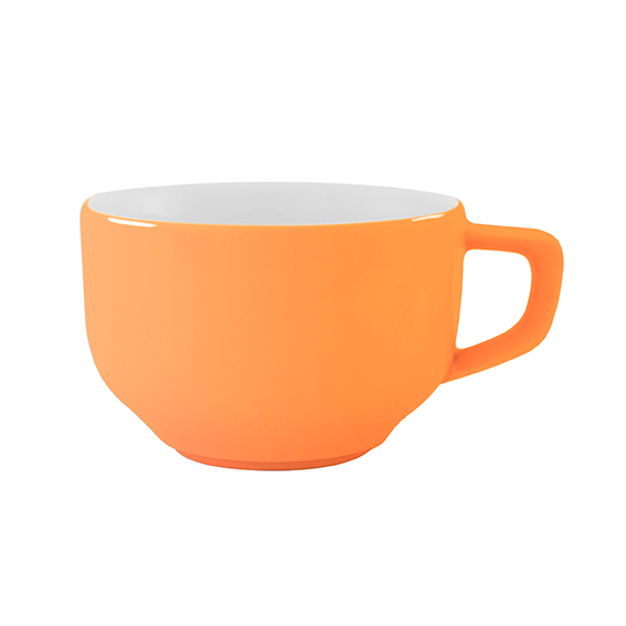 Obertasse 0,18 l - Form: Baristar - Dekor 78881, aprikose - aus Porzellan. Hersteller: Eschenbach., "Made in Germany".