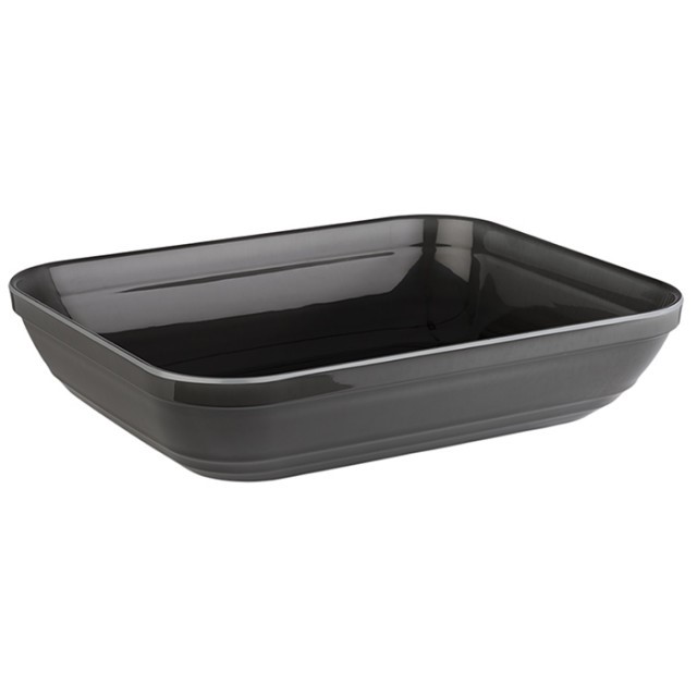 APS GN 1/2 Schale -EMMA-, 32,5 x 26,5 cm, H: 7,5 cm, Melamin, grau, 3,5 Liter