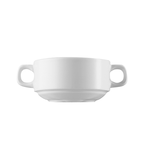 Suppen-Obere 0,26 l stapelbar - Form: System - weiss - aus Porzellan. Hersteller: Eschenbach.
