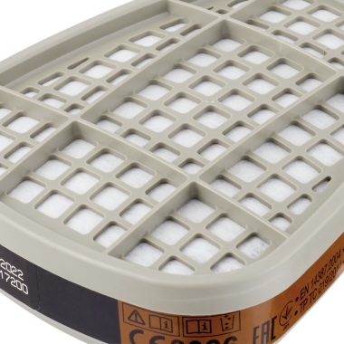 3M(TM) Atemfilter 6002CR Halbmaske 6002C Polystyrol/Aktivkohle/Polypropylen 2 St./Pack., Verwendung für Produkt: