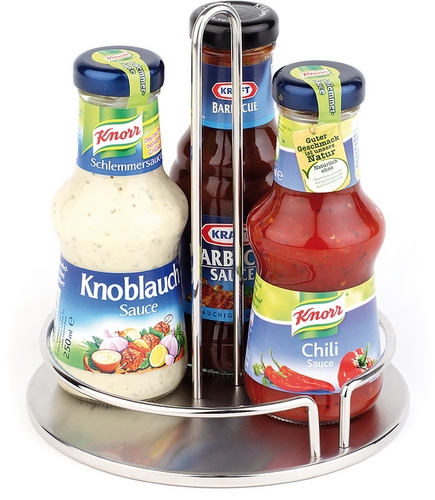 Gewürzständer Ø 19 cm, H: 20 cm Edelstahl, matt poliert spülmaschinengeeignet