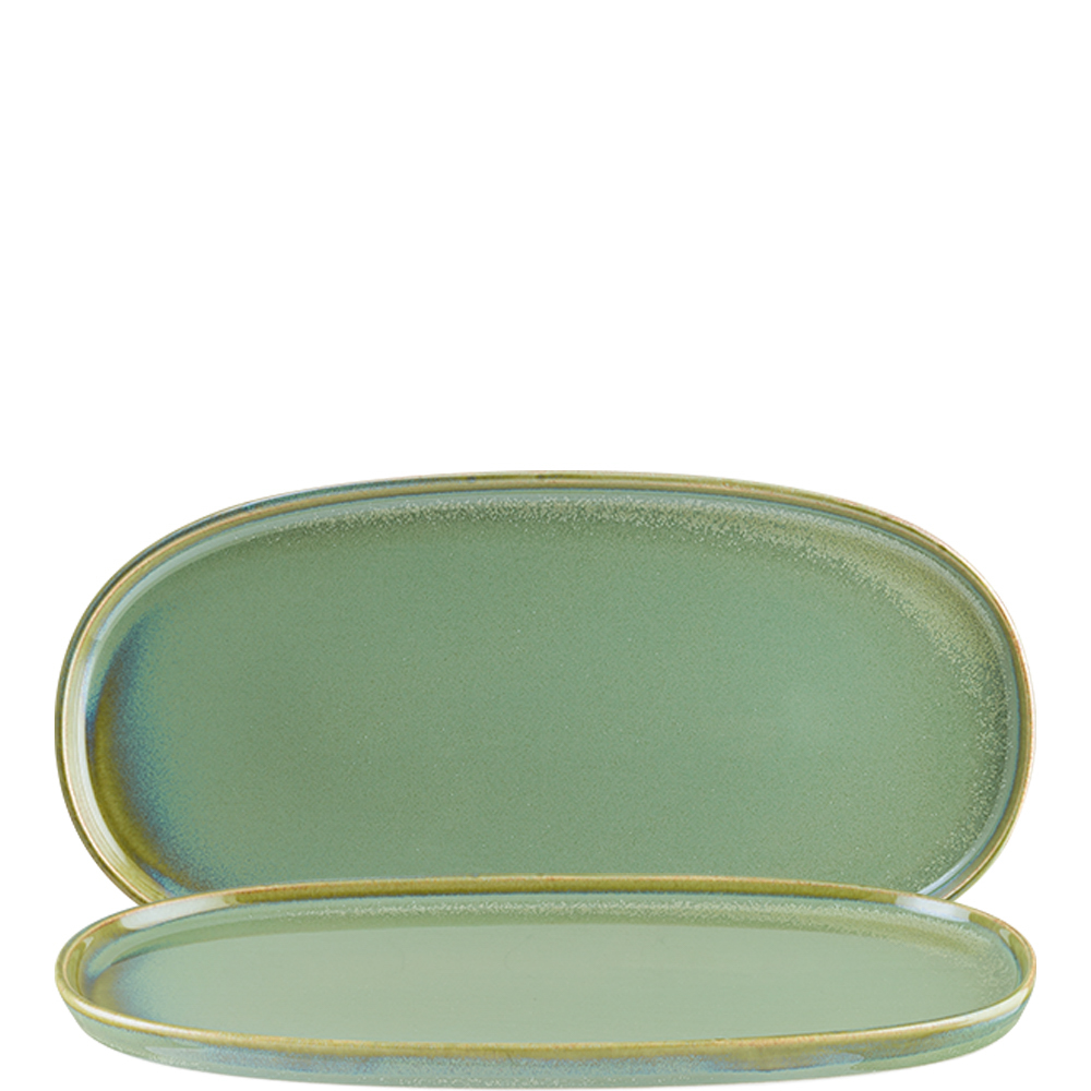 Bonna Sage Hygge Platte oval 30x16cm, Reaktive Glasur, Porzellan