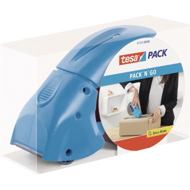tesa® Packbandabroller pack´n´go® ABS Kunststoff blau