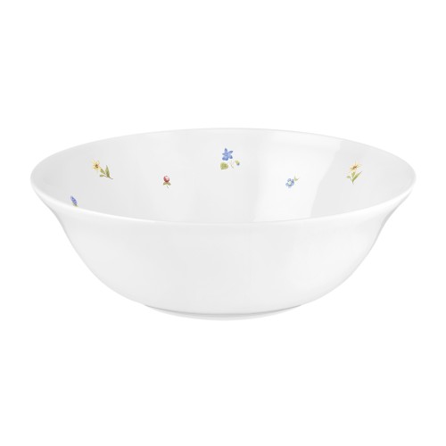 Seltmann Schüssel rund 24 cm, rund, Form: Community, Dekor: 57391 Streublume, hohe Kantenschlagfestigkeit, Made in Germany