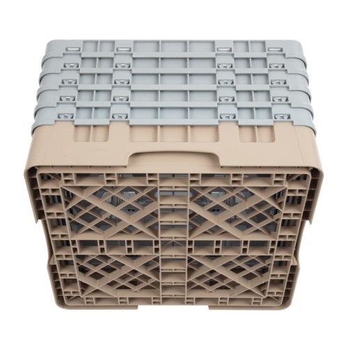 Cambro Gläserspülkorb beige mit 16 Fächern max Glashöhe 25,7cm. Dieser Gläserspülkorb bietet optimalen Schutz für Ihre