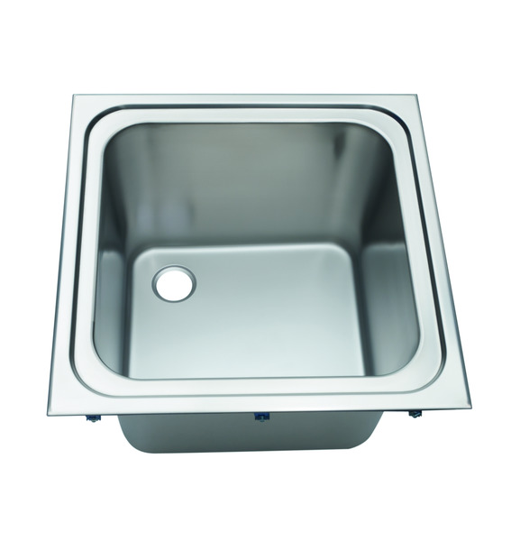 BLANCO Einbaubecken mit Überlaufprägung, Außenmaße 435 x 470 mm, Beckenmaße 340 x 370 x 150 mm, Auslaufprägung 1 1/2"