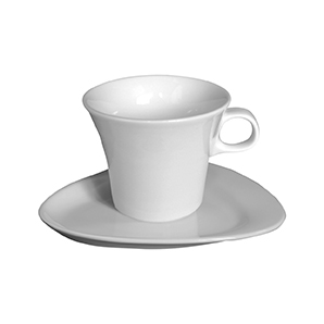 Obertasse 0,40 l mit Innenstapelrand - Form:, Calla - weiss - aus Porzellan. Hersteller:, Eschenbach. "Made in Germany".