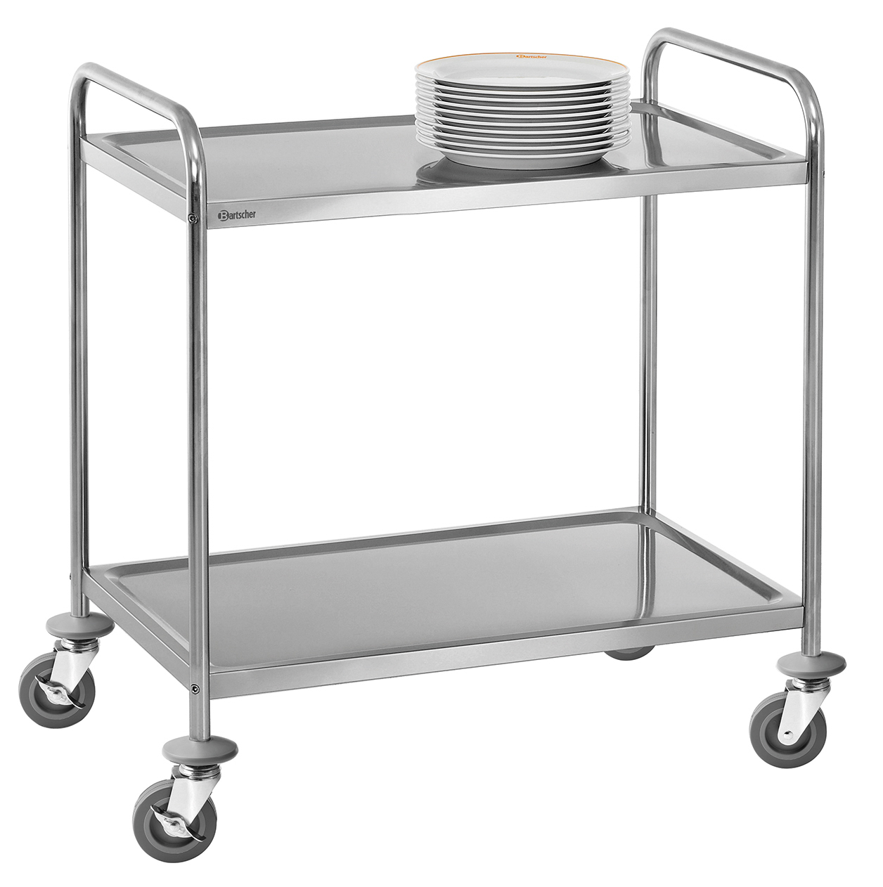 Bartscher Servierwagen TS200 | Abstand zwischenden Borden: 570 mm | Maße: 92 x 60 x 94,5 cm.Gewicht: 10 kg