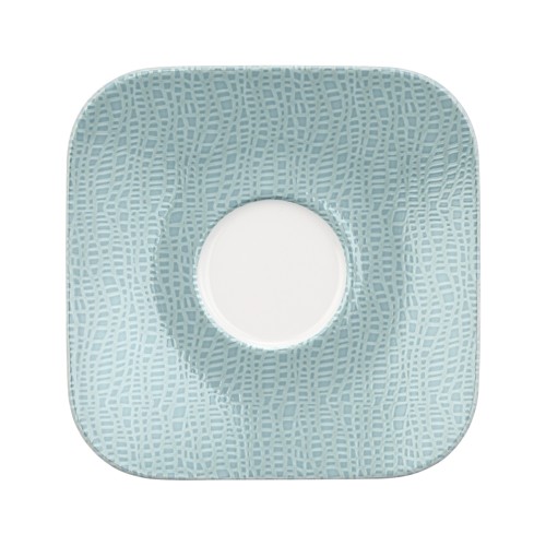 Seltmann Kombi-Untere eckig groß 16x16 cm M5387, eckig, Form: Coup Fine Dining, Dekor: 57271 türkis, hohe Kantenschlagfestigkeit, Made in