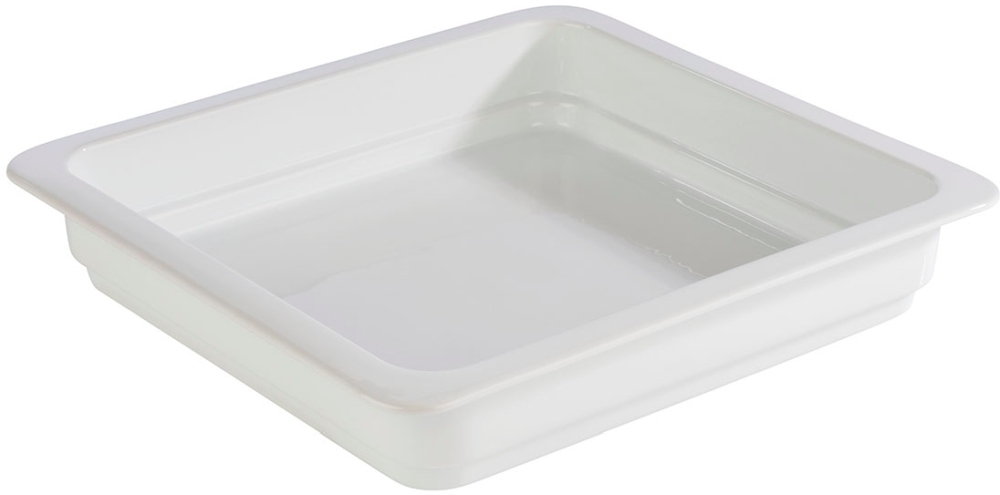 GN 2/3 Behälter 35,4 x 32,5 cm, H: 6 cm Porzellan hitzebeständig bis 220°C spülmaschinengeeignet stapelbar mikrowellengeeignet