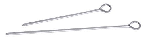 Fleischspieße, kantig aus Edelstahl 18/0, matt poliert, kantiger Querschnitt Länge maximal: 20 cm [Verpackung/Preis à 12 Stück.]