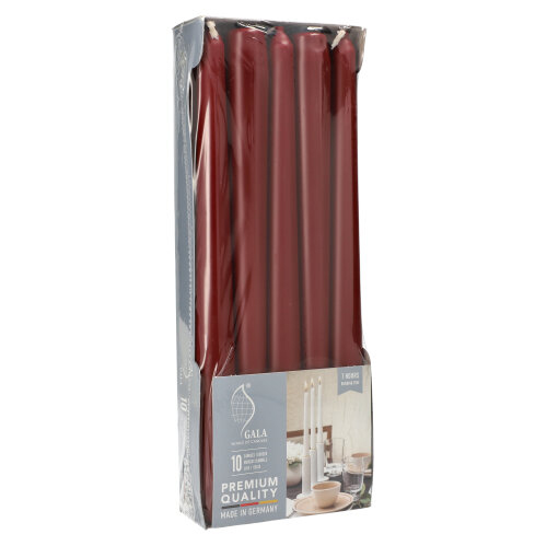 10 Leuchterkerzen Ø 2,3 cm · 25 cm kirsche von GALA Basic