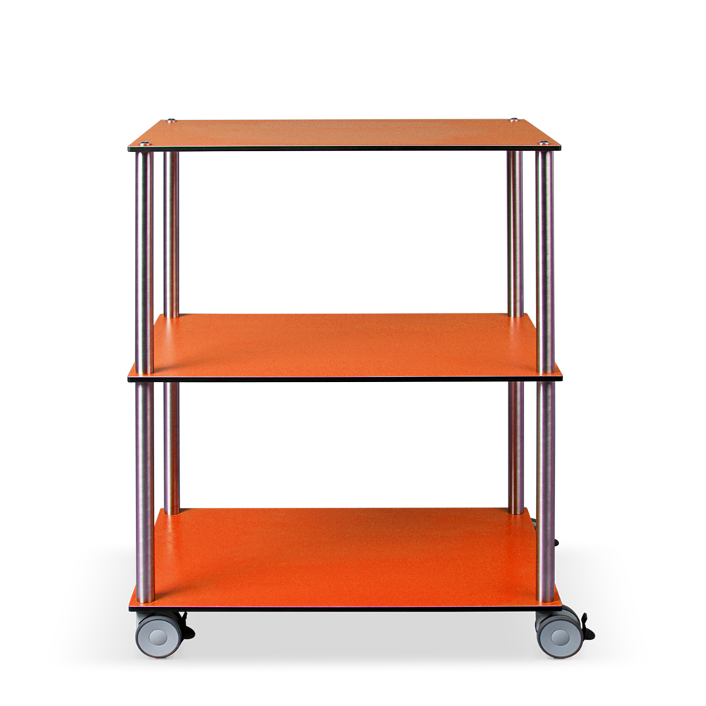 ETHERNASOLID® MULTICART Etagenwagen W23 mit 3 Böden, orange