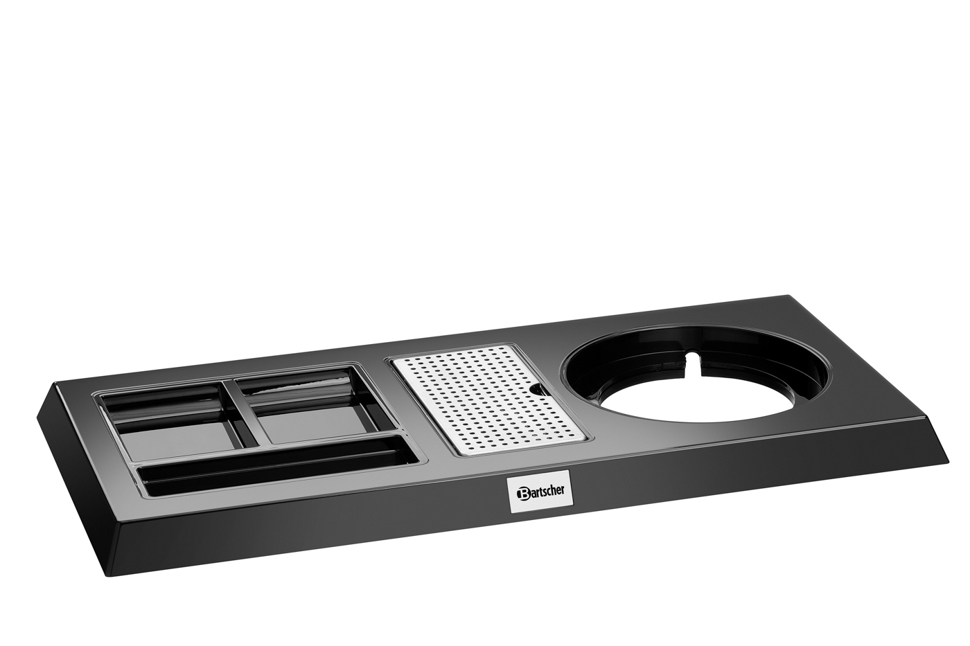 Bartscher Teestation 1145SH | Farbe: Schwarz,Glänzend | Maße: 46,5 x 22,5 x 3,0 cm. Gewicht:0,91 kg