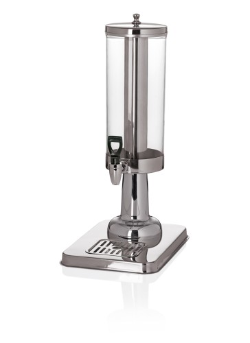 Getränkedispenser. Edelstahl. mit Behälter aus Polycarbonat, Kühlung durch Befüllung des