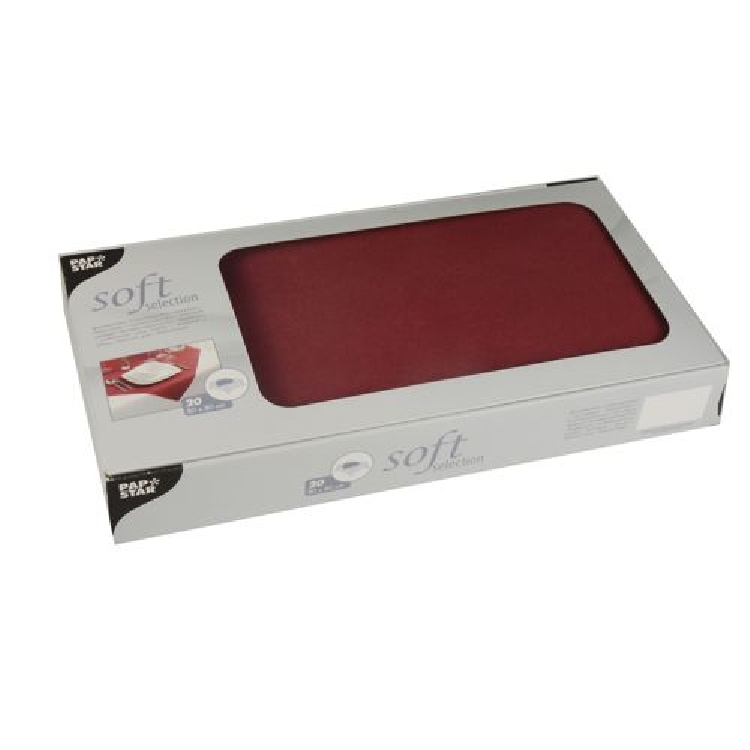 20 Mitteldecken, stoffähnlich, Vlies "soft selection" 80 cm x 80 cm bordeaux von Starpak