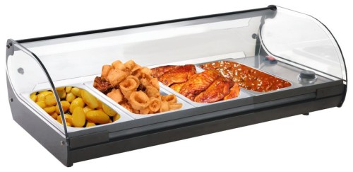 NEUMÄRKER Warmhaltevitrine Cristal 4 4x GN 1/3 - 40 mm tief 840x395x270 mm