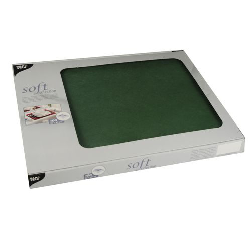 100 Tischsets, stoffähnlich, Vlies "soft selection" 30 cm x 40 cm dunkelgrün von Starpak