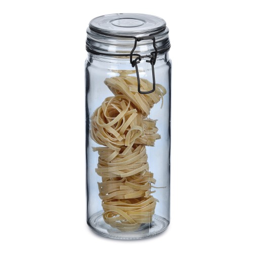 Vorratsglas m. Bügelverschluss, 1000 ml, grau. Ø: 105 mm. Höhe: 203 mm.