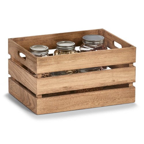 Aufbewahrungs-Kiste, Holz lackiert, 39x29x21 cm. Farbe: natur. Diese praktische Aufbewahrungskiste wurde aus hochwertigem Holz gefertigt und