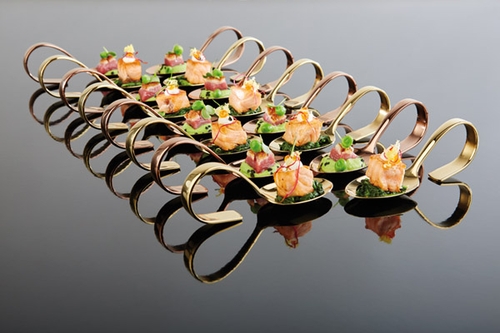 Gourmet-Löffel -CLASSIC- Länge: 12 cm 18/8 Edelstahl, Kupfer-Look spülmaschinengeeignet Farbe: Kupfer