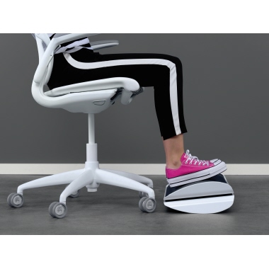 Leitz Fußstütze Ergo WOW 50,8 x 13,5 x 30 cm (B x H x T) nicht beheizbar PVC/TPE Kunststoff schwarz/weiß