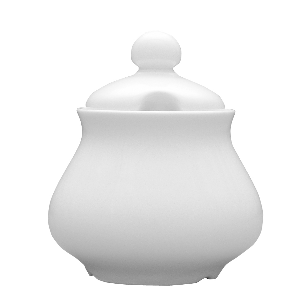 MERIDIAN Zuckerschüssel, 0,20 ltr., aus weißem Porzellan, von caterado. Made in Europe.