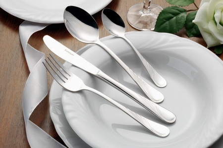 Moccalöffel Sandra 18/10 dekorvergoldet