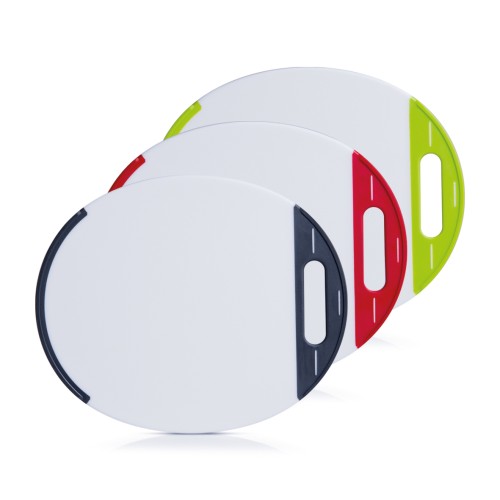 Zeller Schneidebrett, oval, Kunststoff, sort.