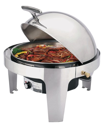 Elektro Chafing Dish. Kunststoff/Speiseeinsatz aus Chromnickelstahl. mit Regelthermostat,