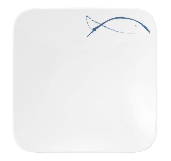 Seltmann Coupschale eckig 26x26 cm M5384, eckig, Form: Coup Fine Dining, Dekor: 57515 Blue Sea, hohe Kantenschlagfestigkeit, Made in Germany