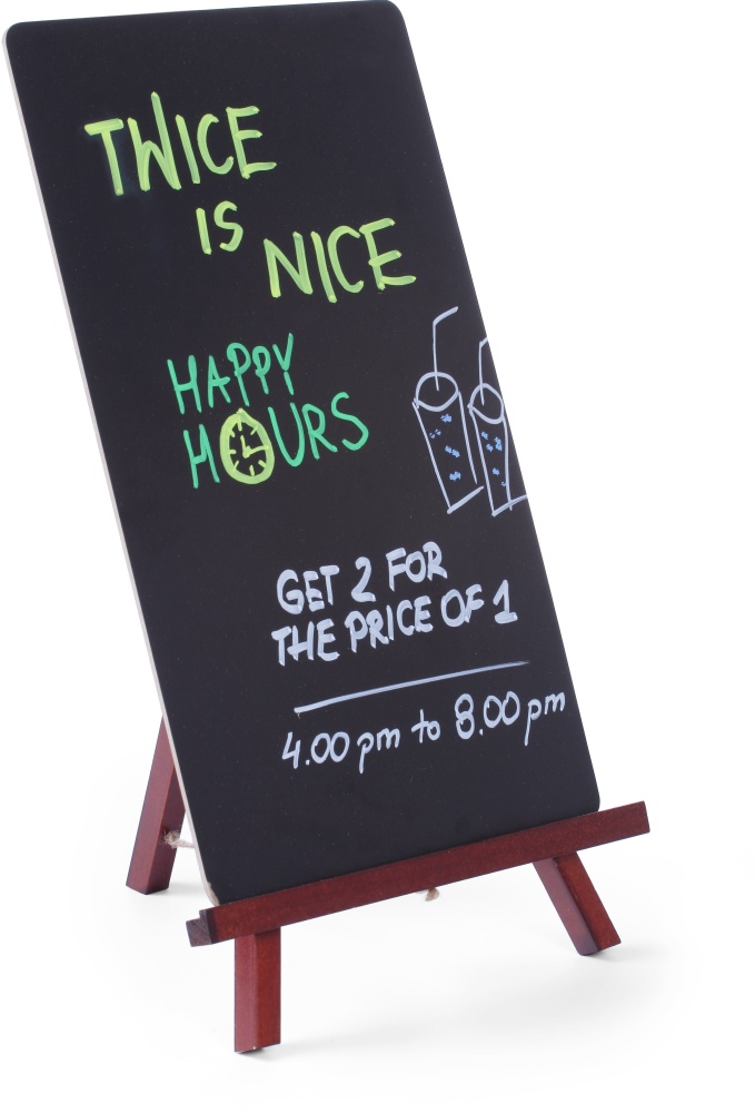 HENDI Kreidetafel mit Staffelei - Maße: 220x360 mm