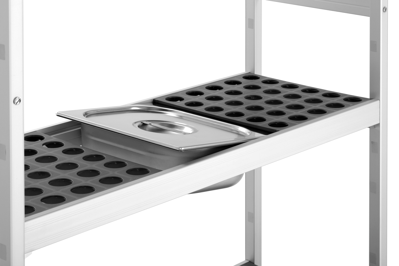 Bartscher Regalsystem Kit 1, B960 | Bausatzbestehend aus: 2 Regalständern ,12 Einlegeböden |Maße: 96 x 36 x 180,0 cm. Gewicht: