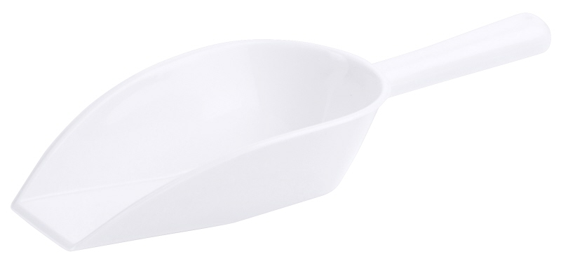 Abwiegeschaufel 20 cm, aus weißem Polypropylen