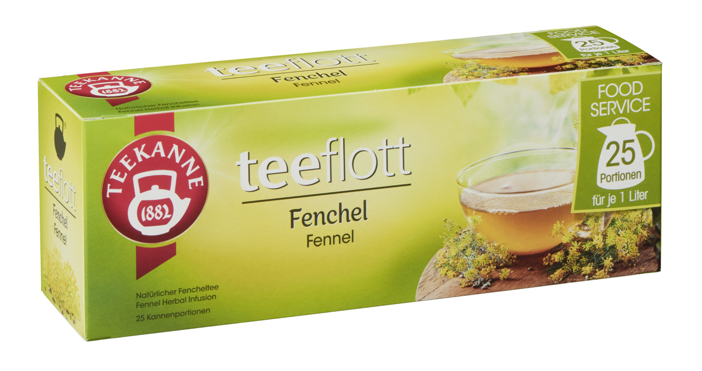 Teeflott Fencheltee, Kannenbeutel für je 1 Liter, Inhalt: 25 Beutel.