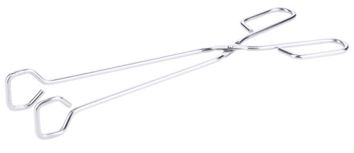 Grillzange aus Edelstahl 18/0, Materialstärke 5 mm, spülmaschinengeeignet Länge: 23 cm