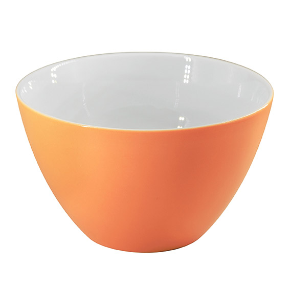 Schüssel 21 cm - Form: Table Selection - Dekor, 78881 aprikose - aus Porzellan. Hersteller:, Eschenbach. "Made in Germany".