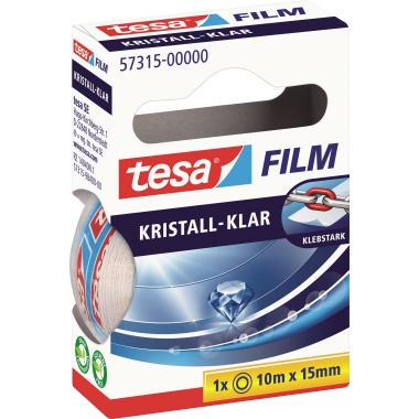 tesa® Klebefilm tesafilm® kristall-klar 15 mm x 10 m (B x L) nicht beidseitig klebend ohne Lösungsmittel Polypropylen